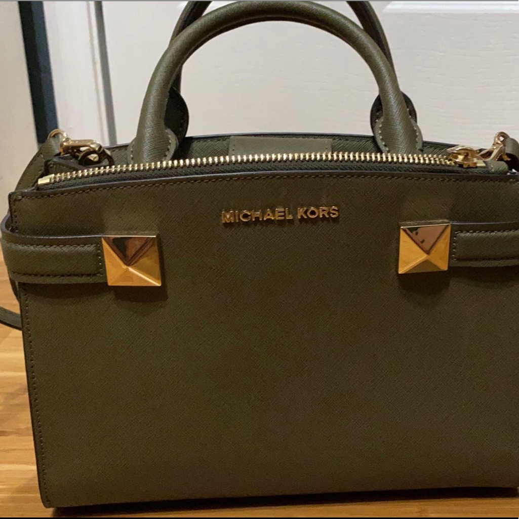 Michael Kors Karla Small Olive Green W/ Gold